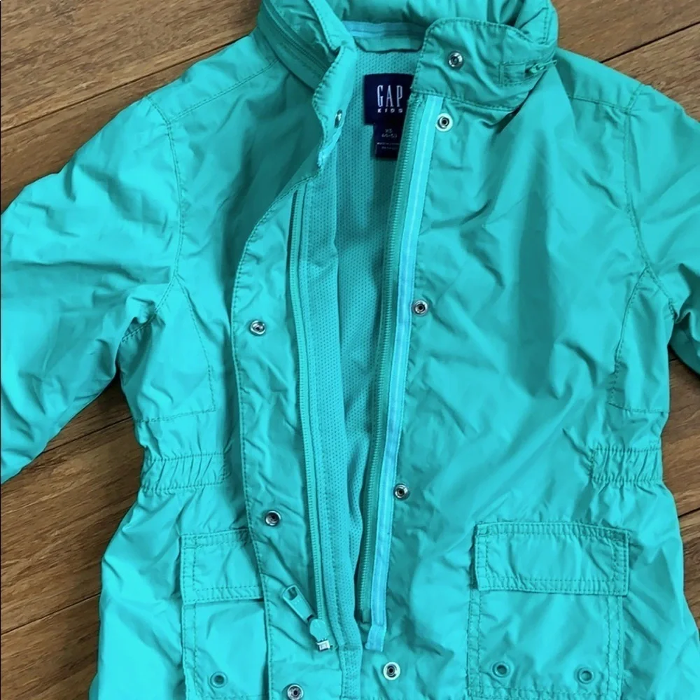NEW GAP Girls Windbreaker Mint Green sz 4-5